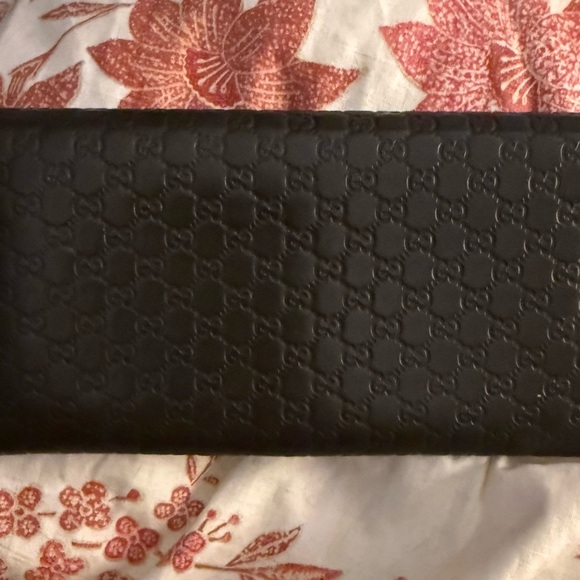 Gucci Dark Brown Embossed Leather Wallet - Picture 2 of 16
